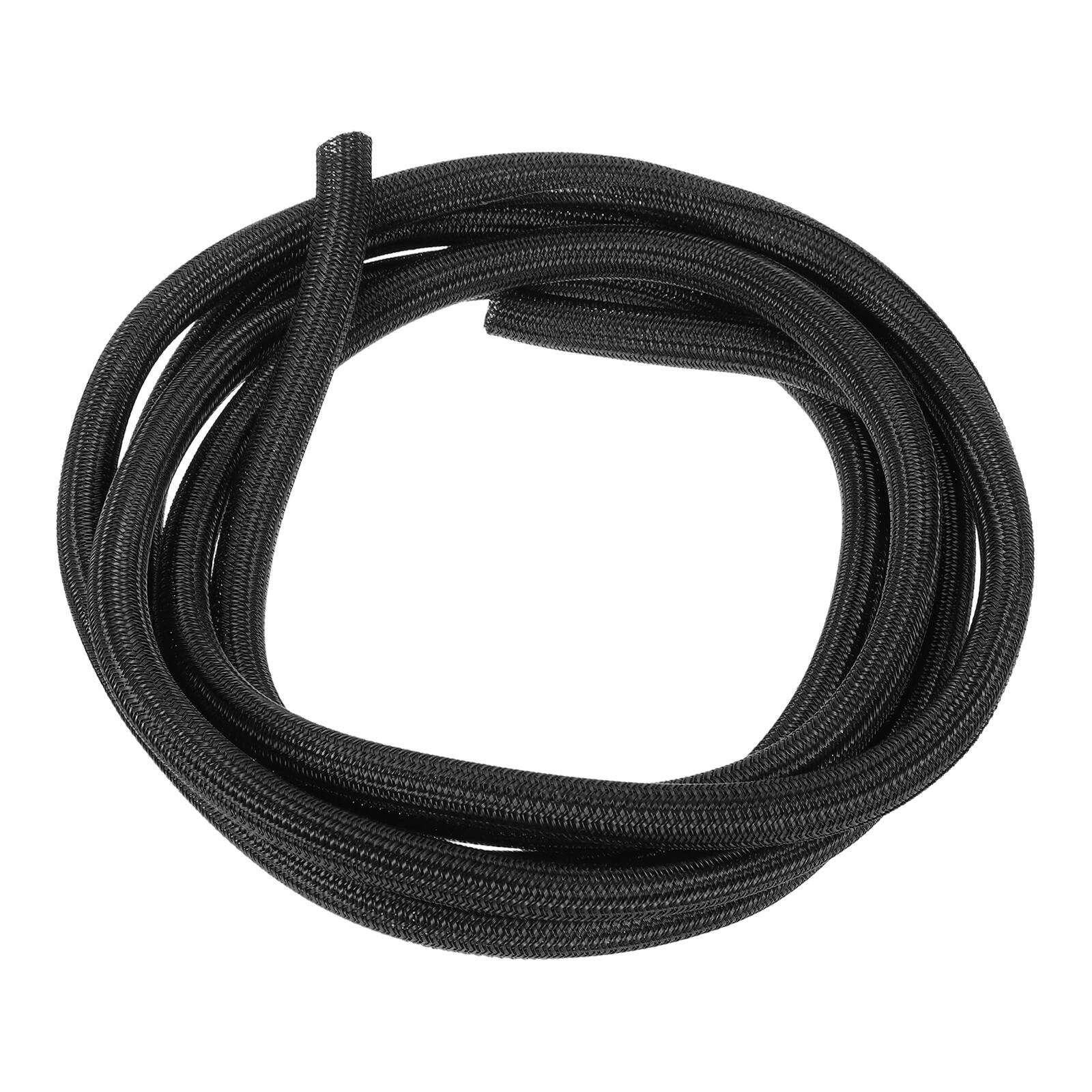 Front. Unique Bargains - Split Sleeve Wire Loom 1/2" 9.84Ft Self Wrapping Braided Sleeve UL94-V2 Fireproof PET for Automotive Home - Black.