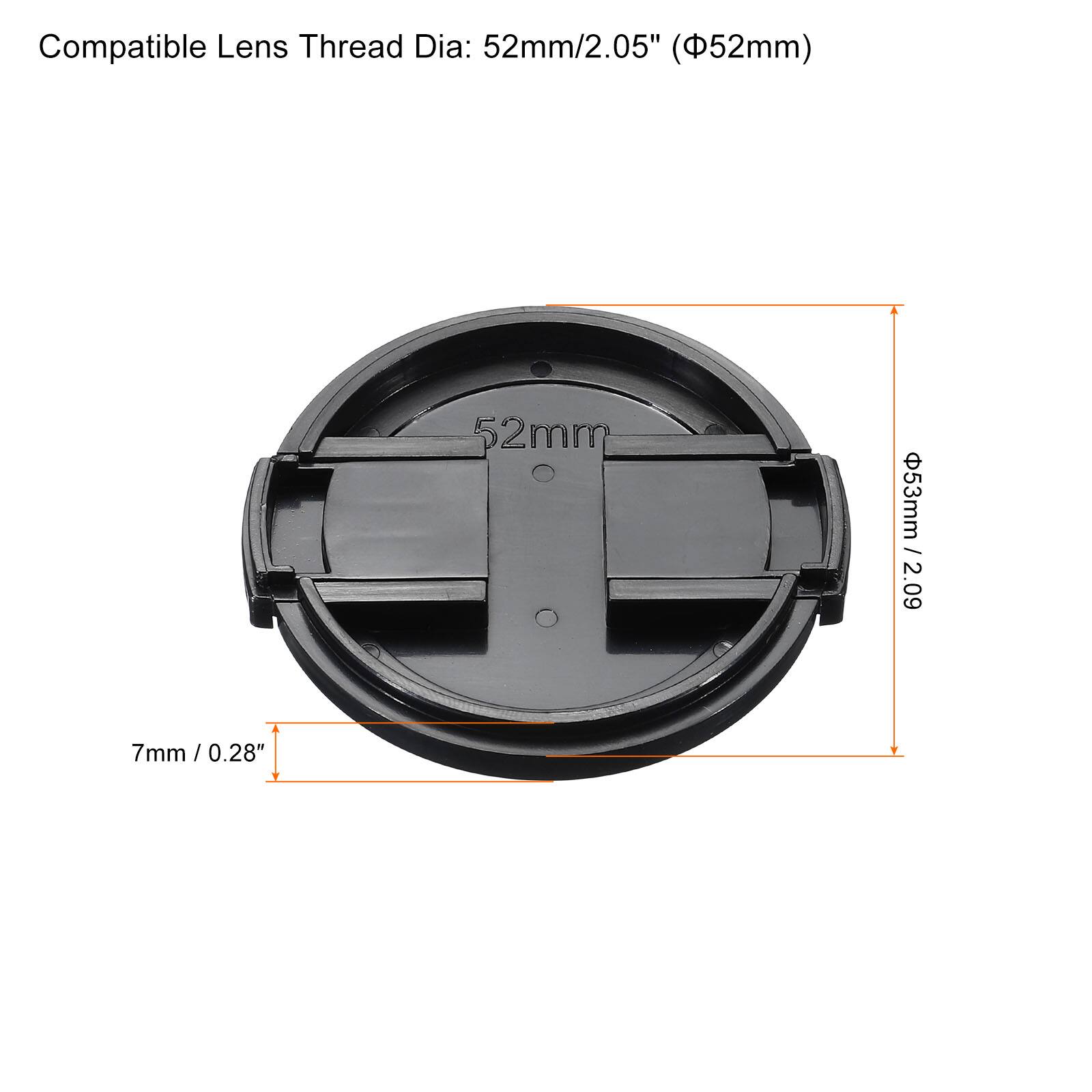 Compatible Lens Thread Dia: 52mm/2.05" (Φ52mm)

52mm

Φ53mm / 2.09"

7mm / 0.28"