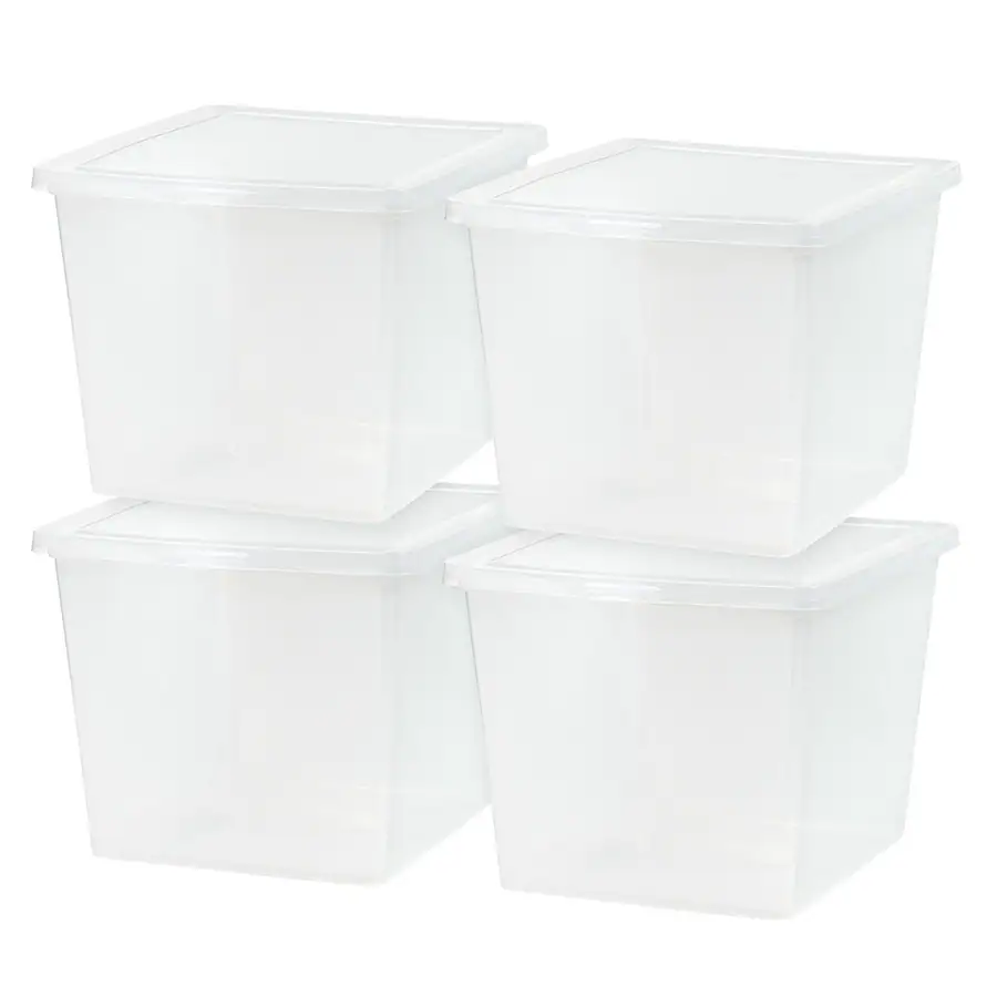 Spaced Retrieval Task IRIS USA Plastic Storage Bin Tote Organizing Container with Latching ...