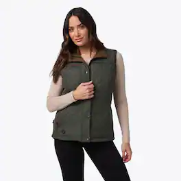 Mobile Warming - App Controlled Women's Duke Heated Vest - Forest Green