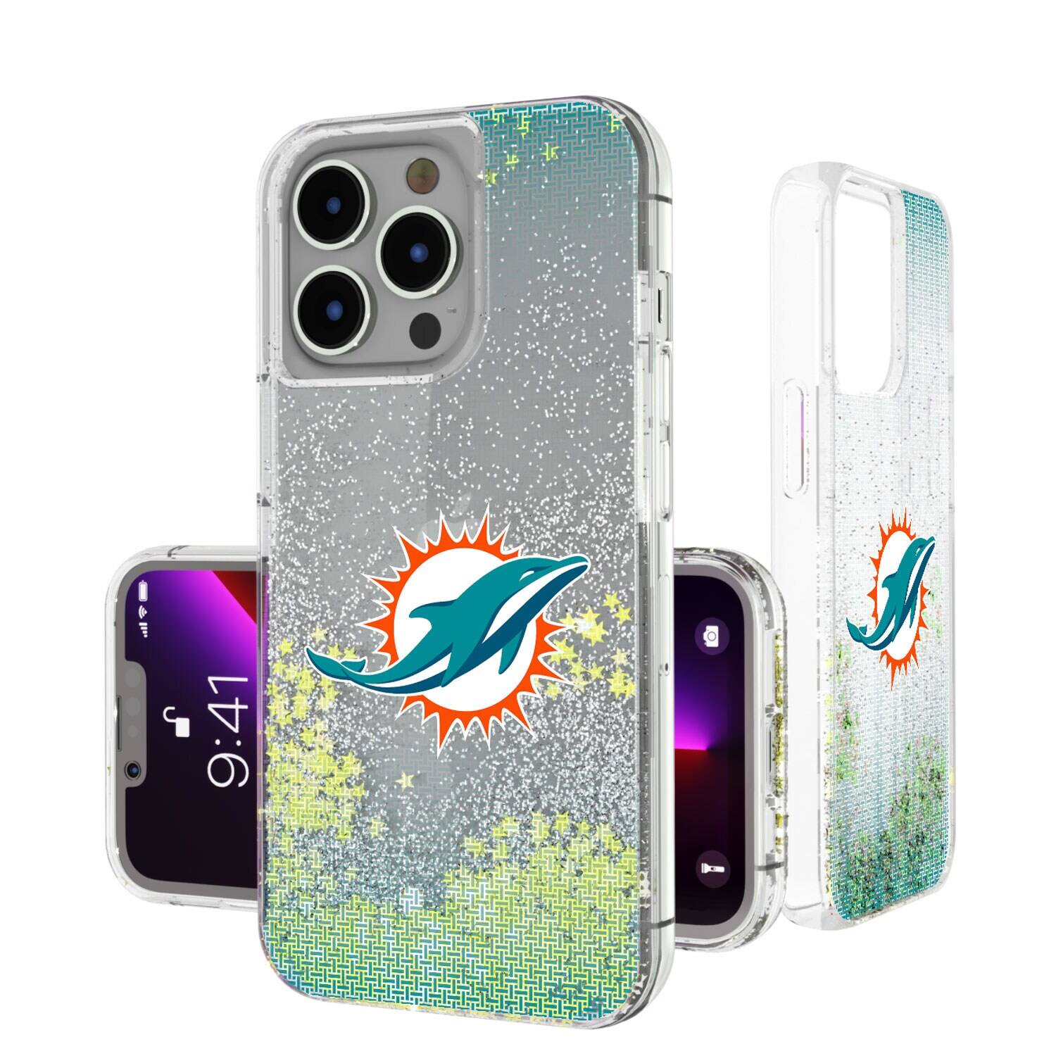 Keyscaper - NFL - Miami Dolphins Linen Logo iPhone Glitter Case - 13 - Multicolor price history on PriceWatchPro