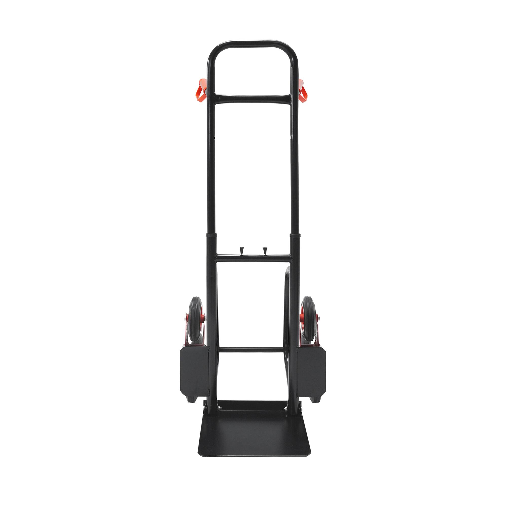 Alt View 2. Glintex - Folding Stair Climbing Dolly, Manual Truck Heavy-Duty Stair Climbing Hand Truck Trolley，Telescoping Handle and 6 Wheels - Black+Red.