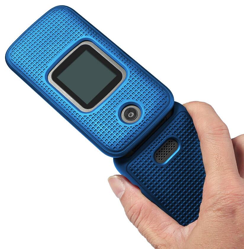 Alt View 2. Nakedcellphone - Hard Case for Alcatel Smartflip, Go Flip 3 (2019) - Blue.