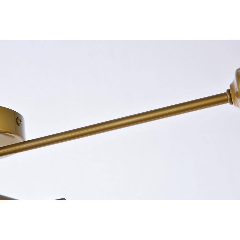 Alt View 1. Living District - Xavier 4 lights flush mount in brass - Brass.