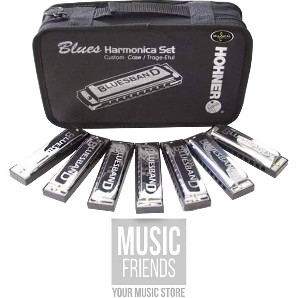 Blues Harmonica Set  
Custom Case / Trage-Etui  
BLUESBAND  
HOHNER  

MUSIC FRIENDS  
YOUR MUSIC STORE