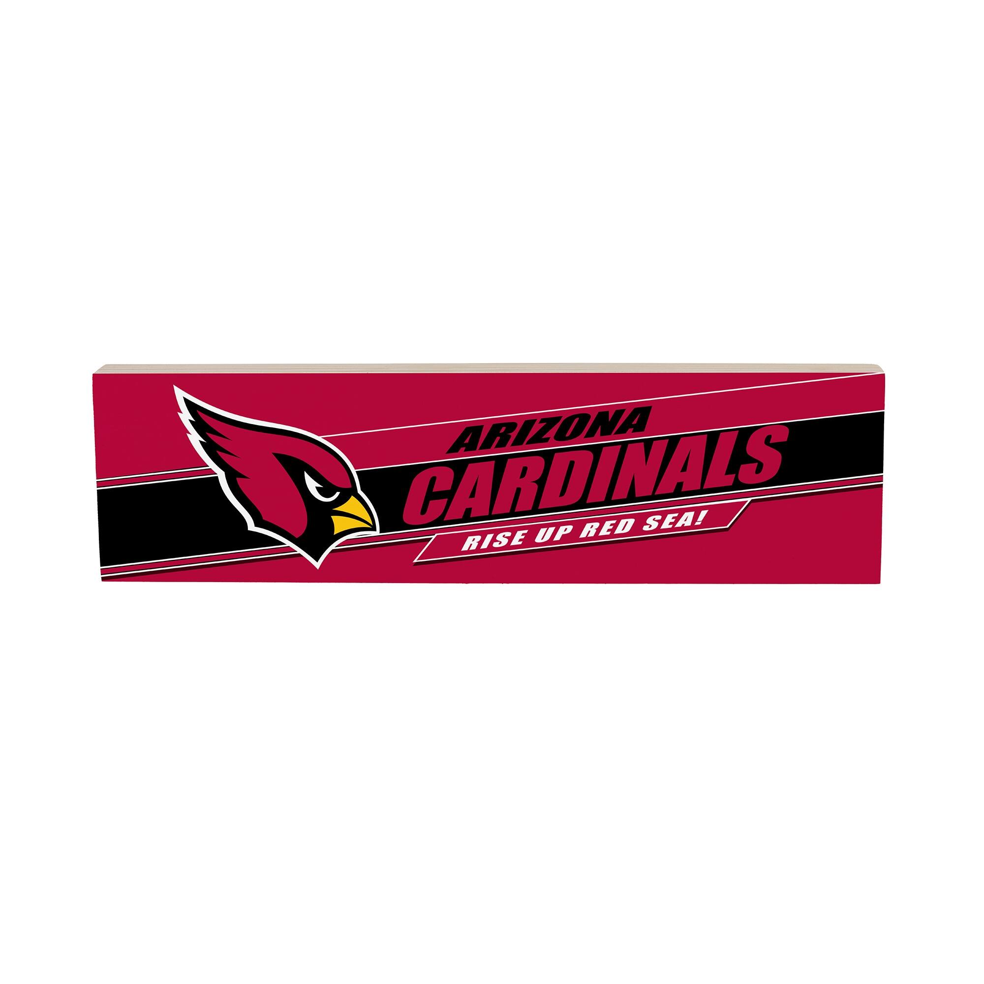 Arizona Cardinals 5" x 18" Shadow Logo Wood Mantle Sign