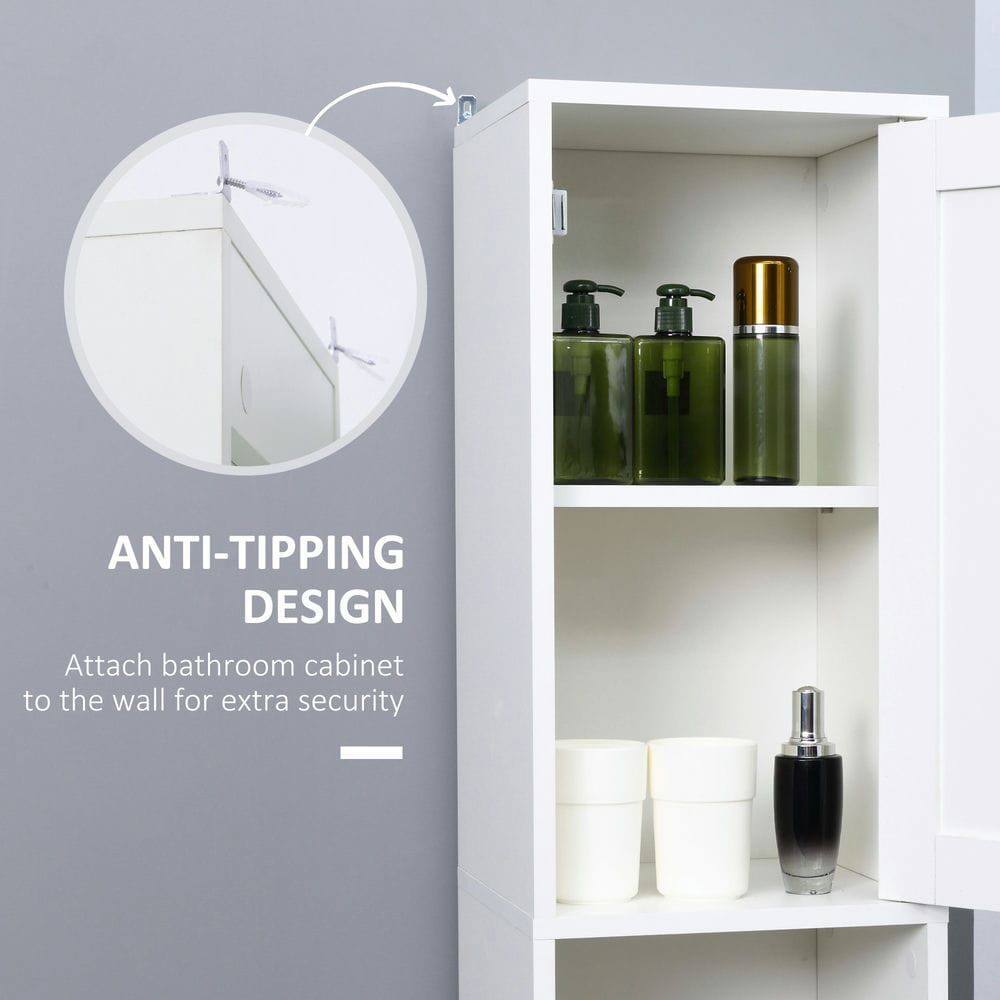 ANTI-TIPPING DESIGN  
Attach bathroom cabinet to the wall for extra security