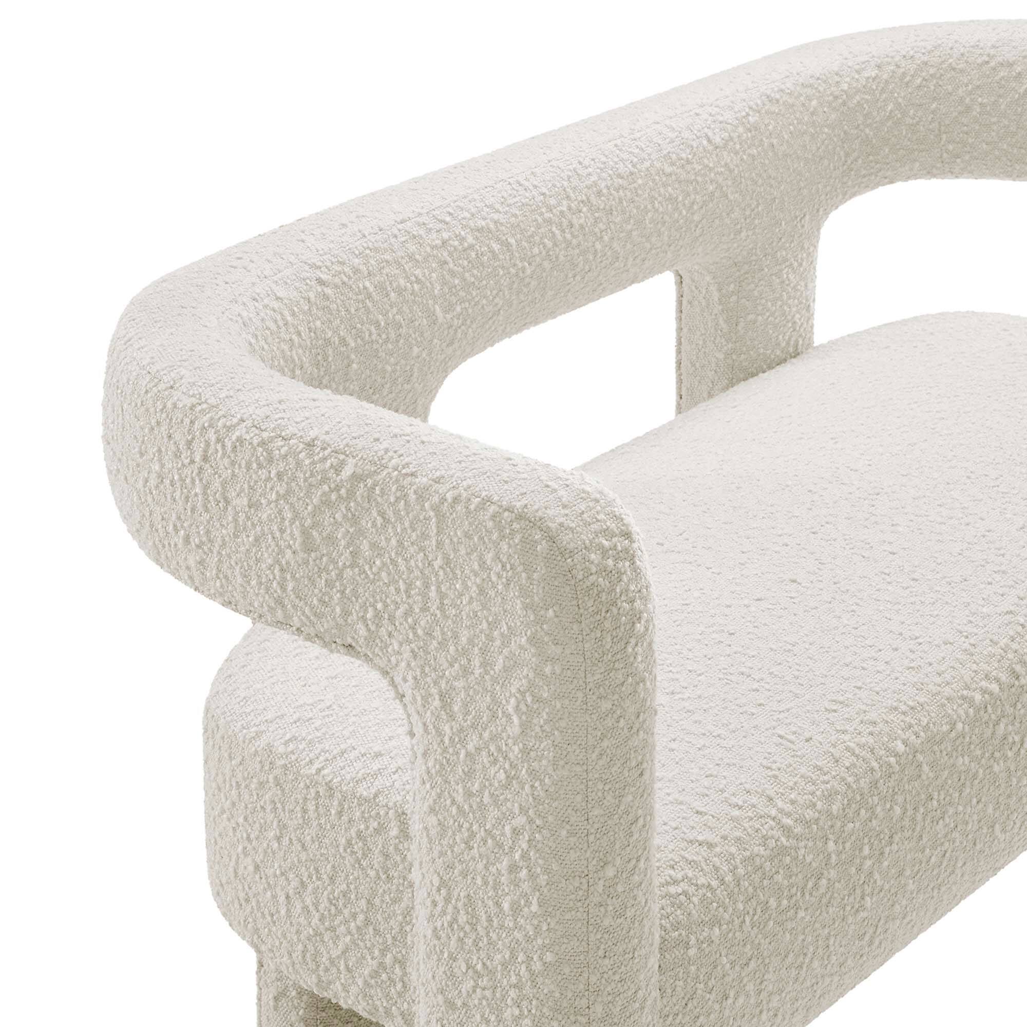 Alt View 5. Modway - Kayla Boucle Upholstered Loveseat by Modway - Ivory.