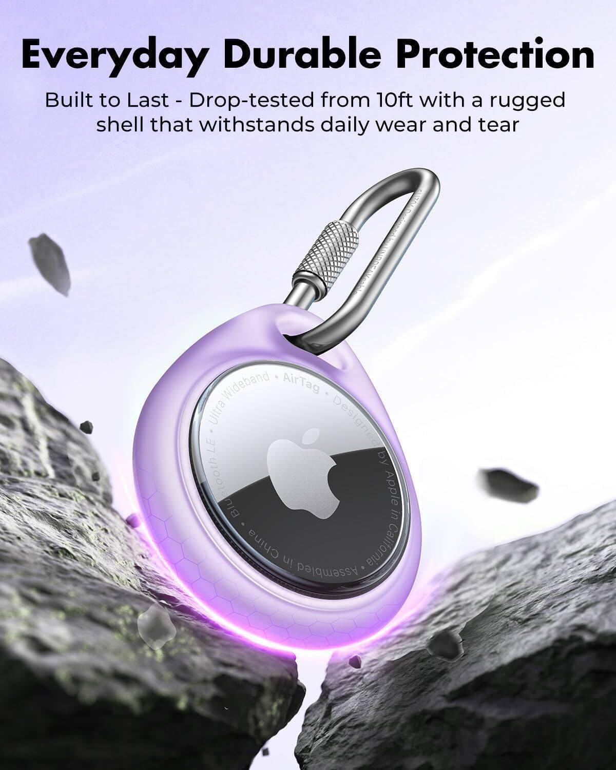 Everyday Durable Protection  
Built to Last - Drop-tested from 10ft with a rugged shell that withstands daily wear and tear  

Wideband AirTag Ultra  
Designed by Apple  
Made in China  
Assembled in California
