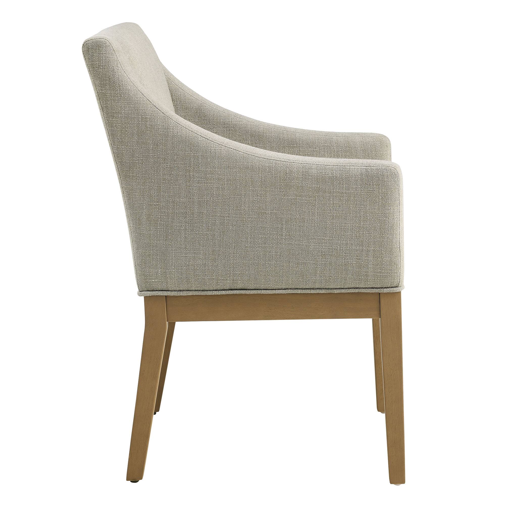 Back. Modway - Alton Fabric Upholstered Dining Armchair by Modway - Linen Natural.