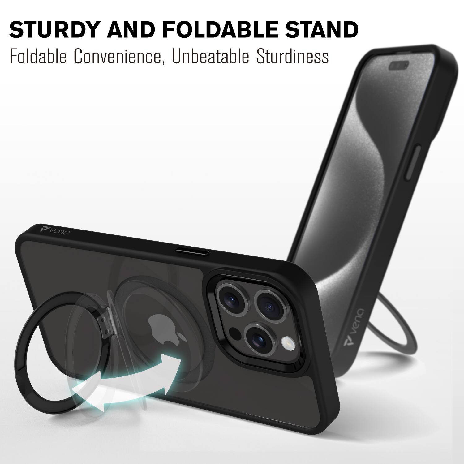 STURDY AND FOLDABLE STAND  
Foldable Convenience, Unbeatable Sturdiness