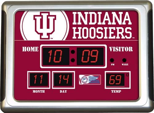 Front Standard. Team Sports America - Indiana Scoreboard Alarm Clock.