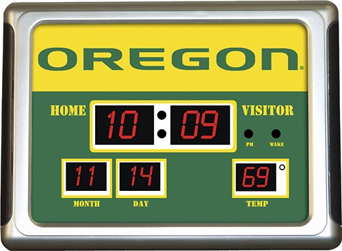 Team Sports America Oregon Scoreboard Alarm Clock Clg0028jg 627 Best Buy