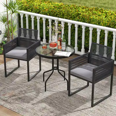 home depot patio table for umbrella PHI VILLA 7pc Dining Set with Umbrella, Swivel Wicker Chairs offer wear Umbrella hole - Patio Dining