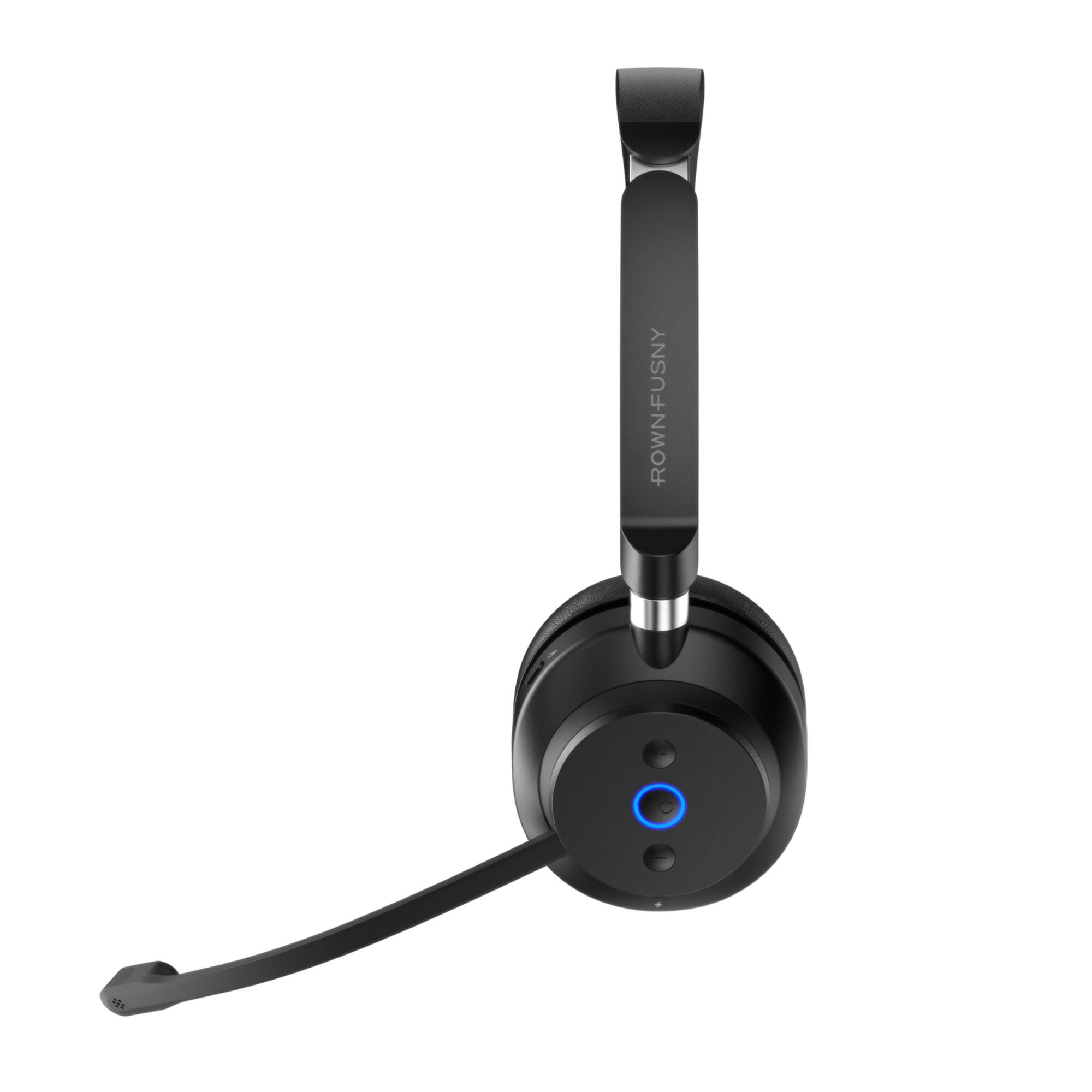 Alt View 1. Rownfusny - Rownfusny R02U Wireless Bluetooth Headset With Mic – Noise Cancelling, Dual-Ear.
