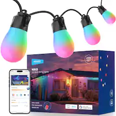 NEEWER NR01 LED Bulb String Lights for Brightness SU AM - 45M 144FT 10:44 4 ngo IP65 Waterproof 25000h Life works with Alexa and Google Home