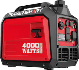 POWERSMART - 4000-Watt Portable Inverter Generator,RV Ready 30A Outlet,Parallel Capable for Camping Home Backup Use - Red