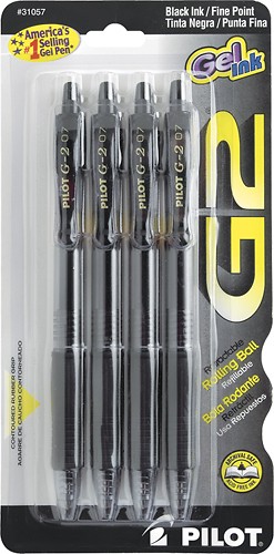  Pilot - G2 Fine Gel Pen (4-Pack) - Black