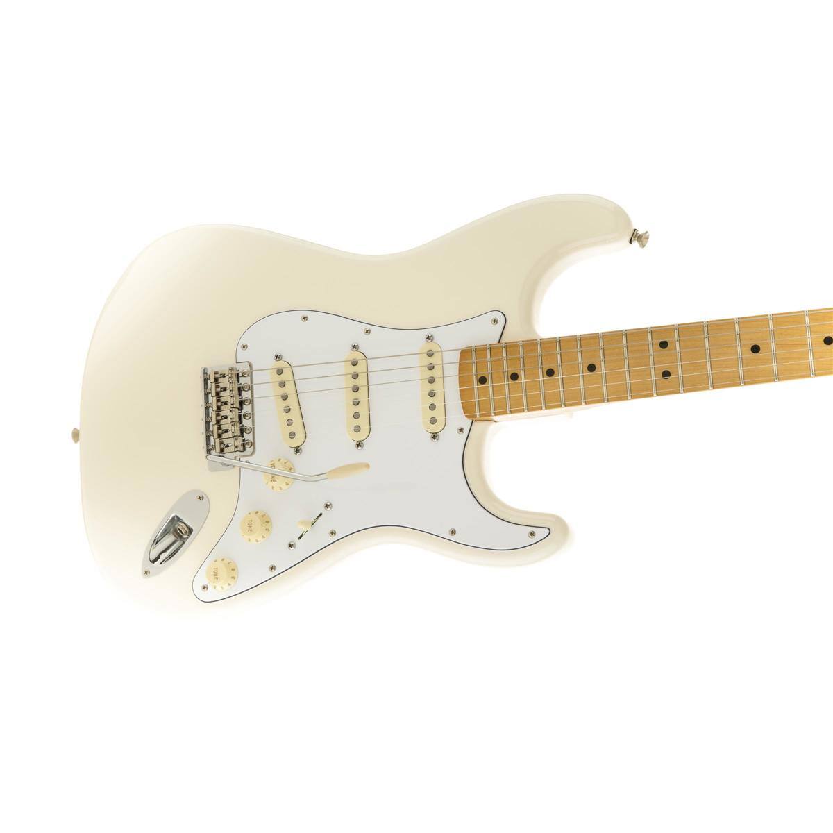 Alt View 3. Fender - Fender Jimi Hendrix Stratocaster Electric Guitar, Maple Fingerboard, Olympic White.