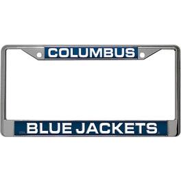 Rico Industries - Columbus Blue Jackets Chrome Metal Laser Cut License Plate Frame - Multi