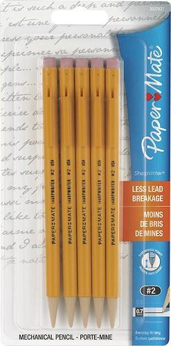 Front Standard. Paper Mate - Sharpwriter 0.7mm Mechanical Pencil (5-Pack).