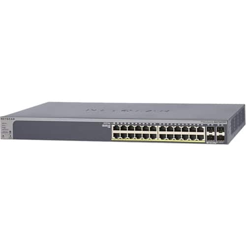 Best Buy: NETGEAR ProSAFE 24-Port Gigabit Ethernet Switch Gray GS728TPP ...