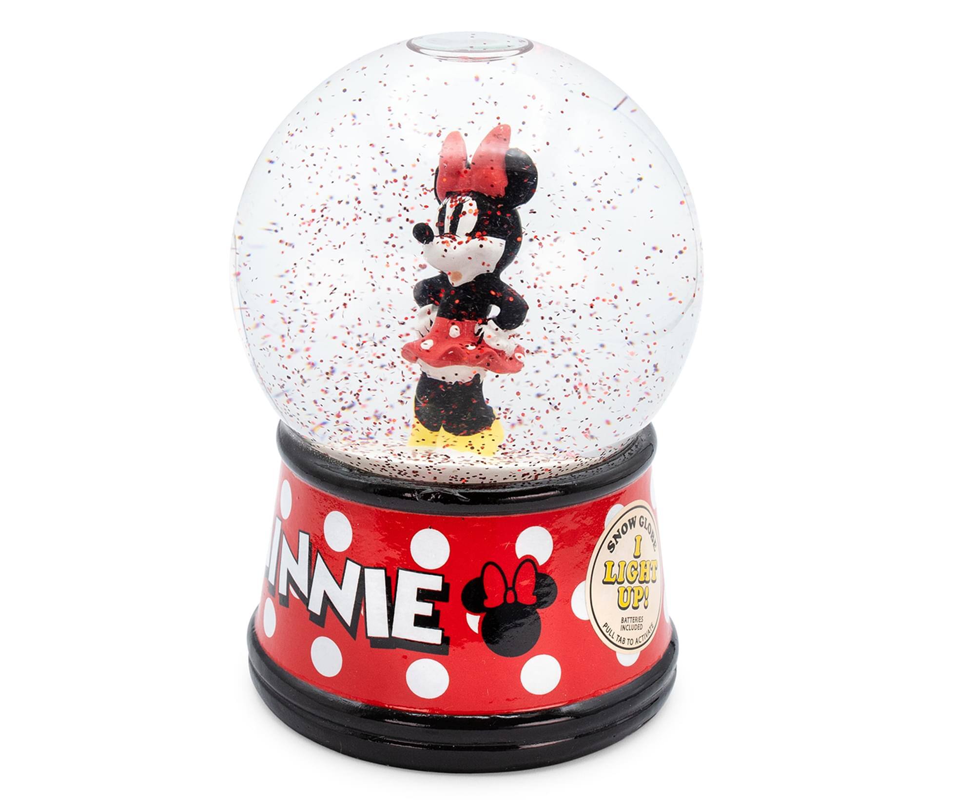 MINNIE SNOW GLOBE LIGHT UP!  
BATTERIES INCLUDED  
TAO TAOATE