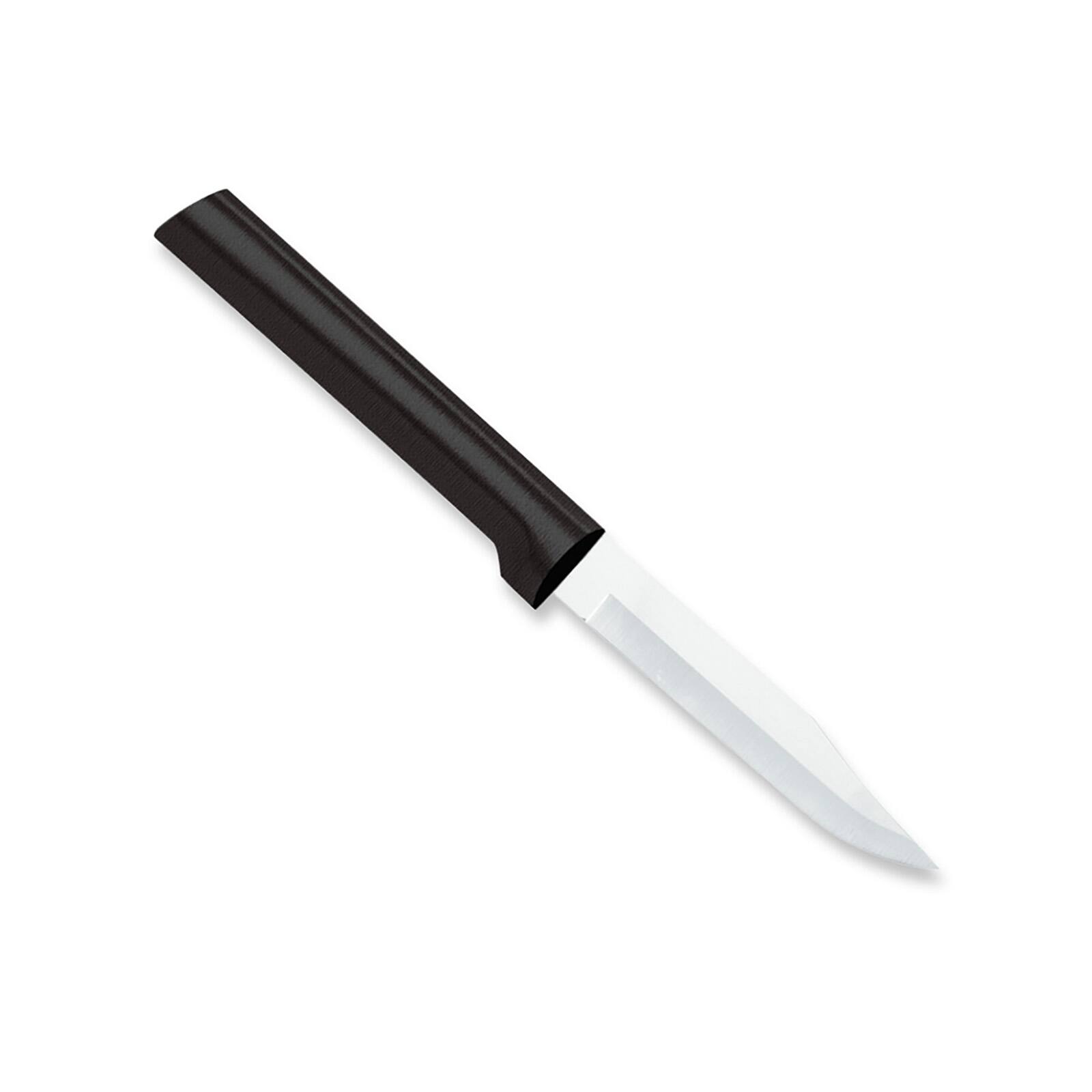Front. Rada - Cutlery 3.25-Inch Regular Paring Knife, Black Handle - Black.