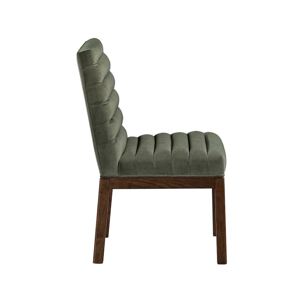 Alt View 2. Meridian Furniture - Evelyn Green Velvet Dining Chair - Green.