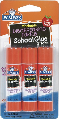 Elmer's Disappearing Purple School Glue Sticks - 12 count