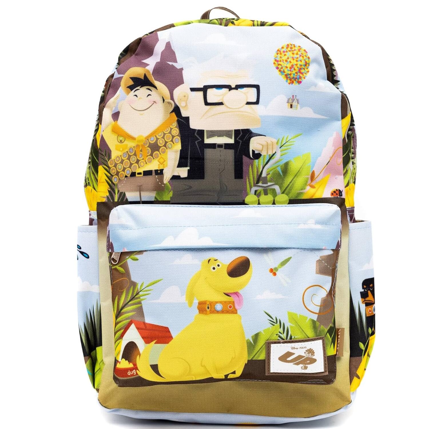 Front. UPD - Disney Up 17" Full-Size Nylon Backpack - Multicolored.