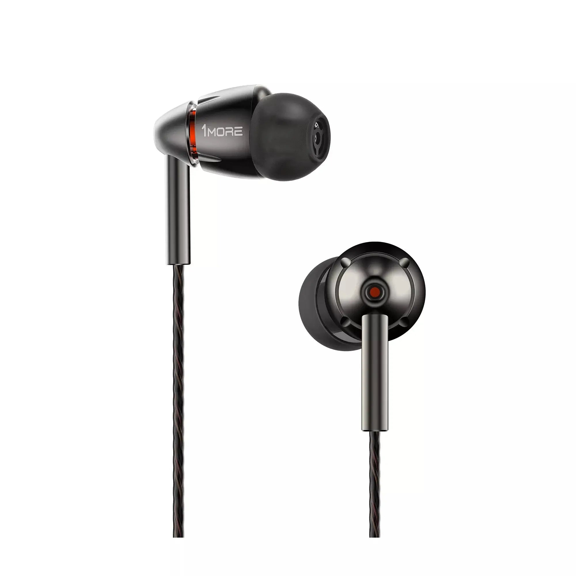 Front. 1MORE - Quad Driver In-Ear Headphones P40 - Gray.