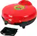 Front. Nostalgia - 6-Wedge Electric Quesadilla Maker with Extra Stuffing Latch - Red.