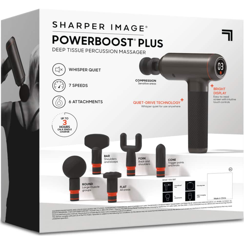 Alt View Zoom 15. Sharper Image - Powerboost Deep Tissue Massager - Black.