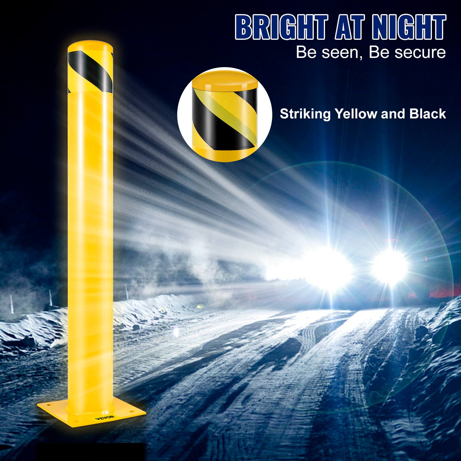 BRIGHT AT NIGHT  
Be seen, Be secure  
Striking Yellow and Black