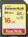 Front. SanDisk - Extreme PLUS 16GB SDHC UHS-I Memory Card - Black/Gold.