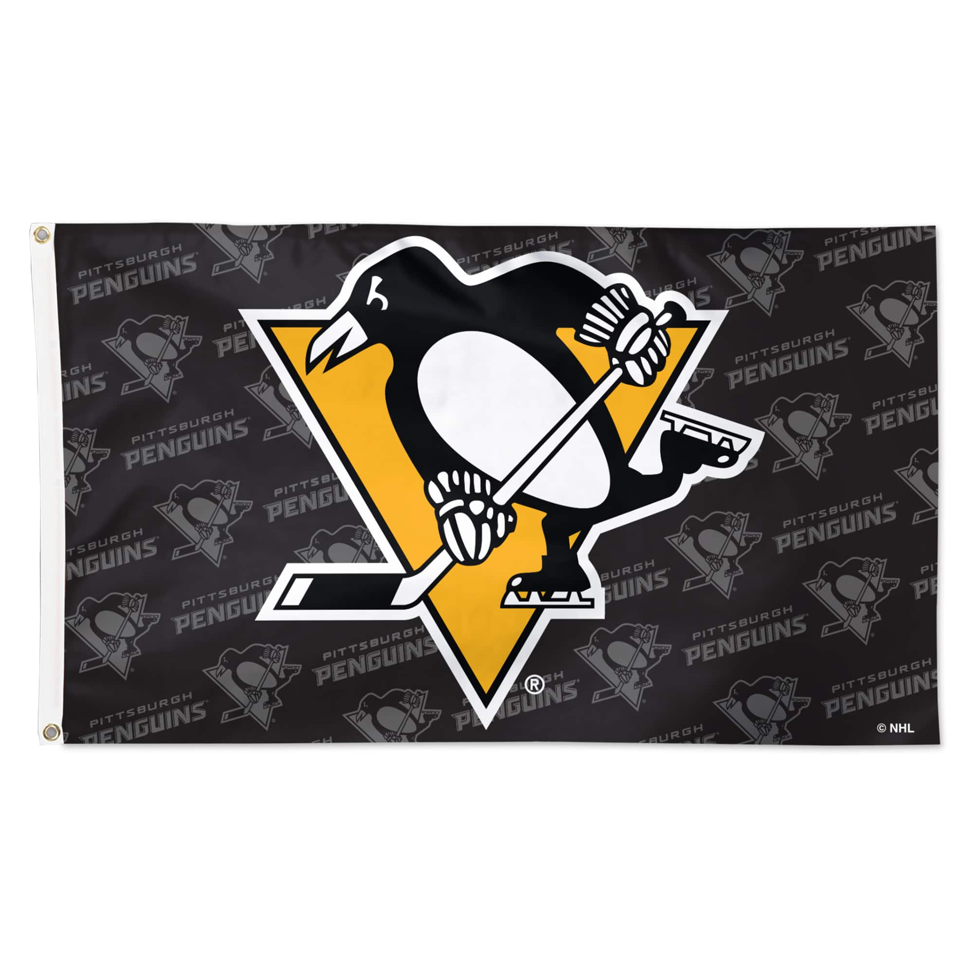 WinCraft - Pittsburgh Penguins 3' x 5' Single-Sided Deluxe Game Day Team Flag - Multicolor
