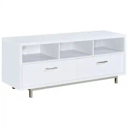 Front. Coaster Co. of America - Casey 2-drawer Engineered Wood 60" TV Stand White - White.