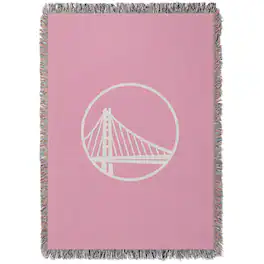 Chad & Jake - Golden State Warriors Woven Blanket - Pink