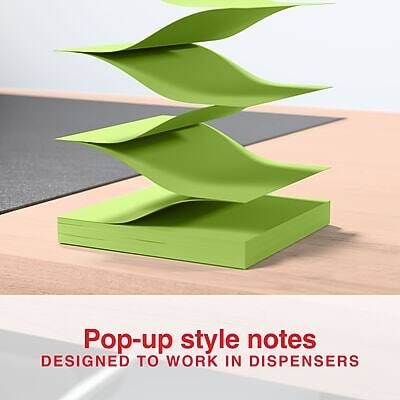 Pop-up style notes  
DESIGNED TO WORK IN DISPENSERS