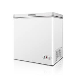 Chery Life - 5.0 Cu.ft Solid Top Commercial Deep Chest Freezers with Lockable Stay-Open Lid Painted - White
