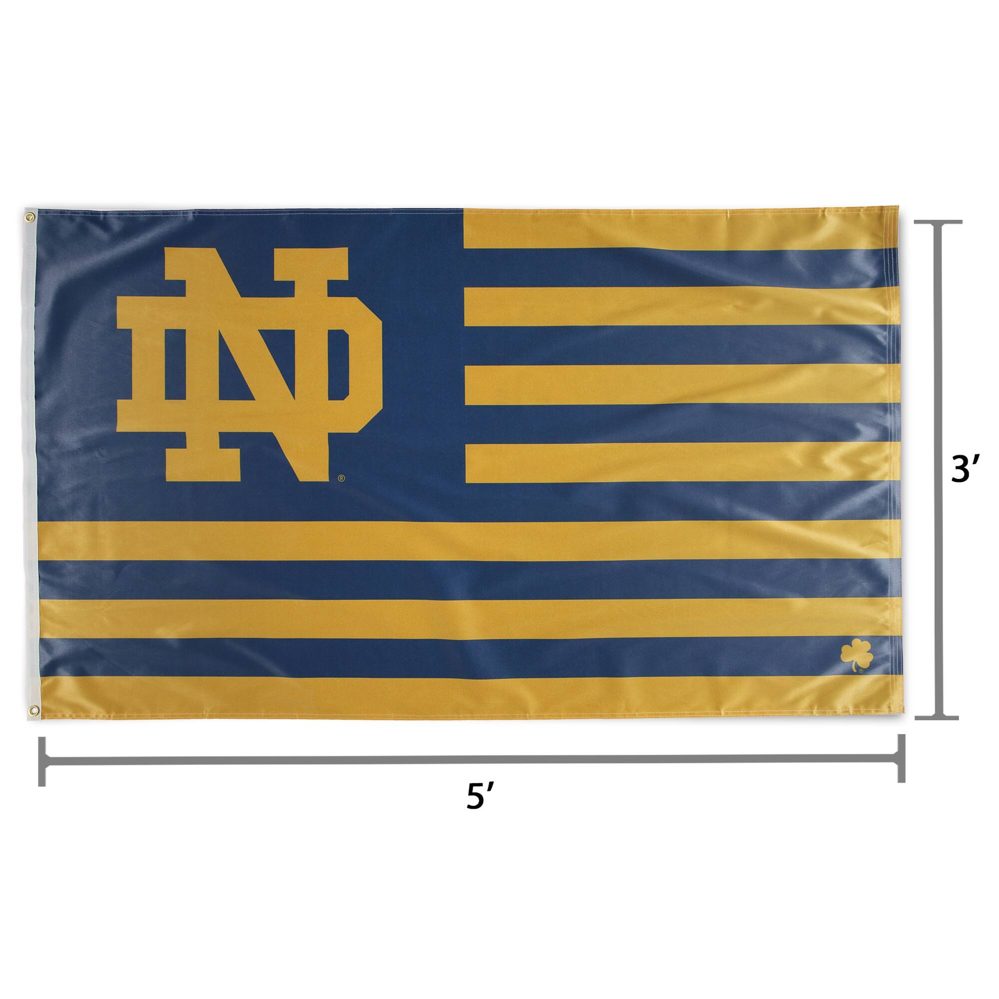 Alt View 1. WinCraft - Notre Dame Fighting Irish 3' x 5' Deluxe Single-Sided Flag - Multicolor.