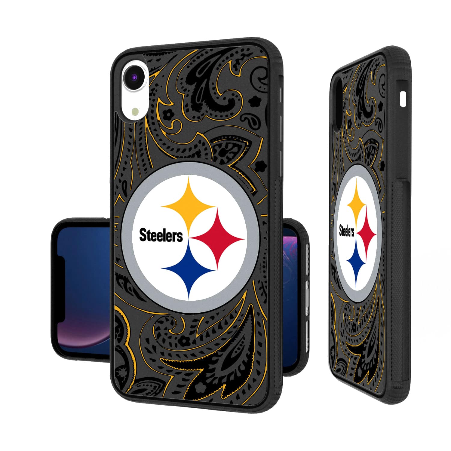 Keyscaper - NFL - Pittsburgh Steelers iPhone Paisley Design Bump Case - 14 Pro - Multicolor price history on PriceWatchPro