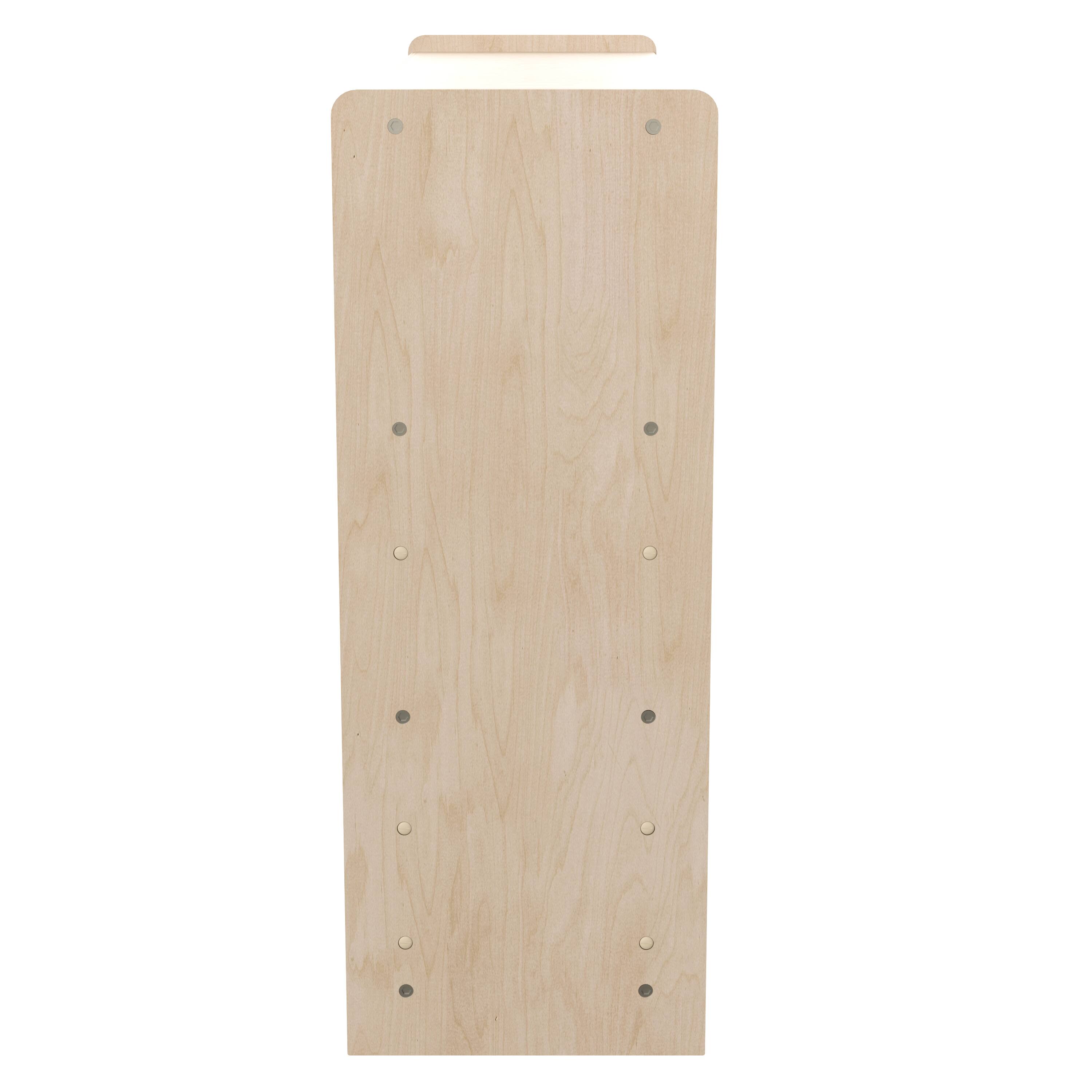 Left. Flash Furniture - Bright Beginnings Commercial Grade Extra Wide 3 Shelf Wooden Classroom Open Storage Unit, Safe, Kid Friendly De Bookcase - Natural.