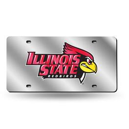 Rico Industries - Illinois State Redbirds Mirrored Laser Cut License Plate Laser Tag - Multi