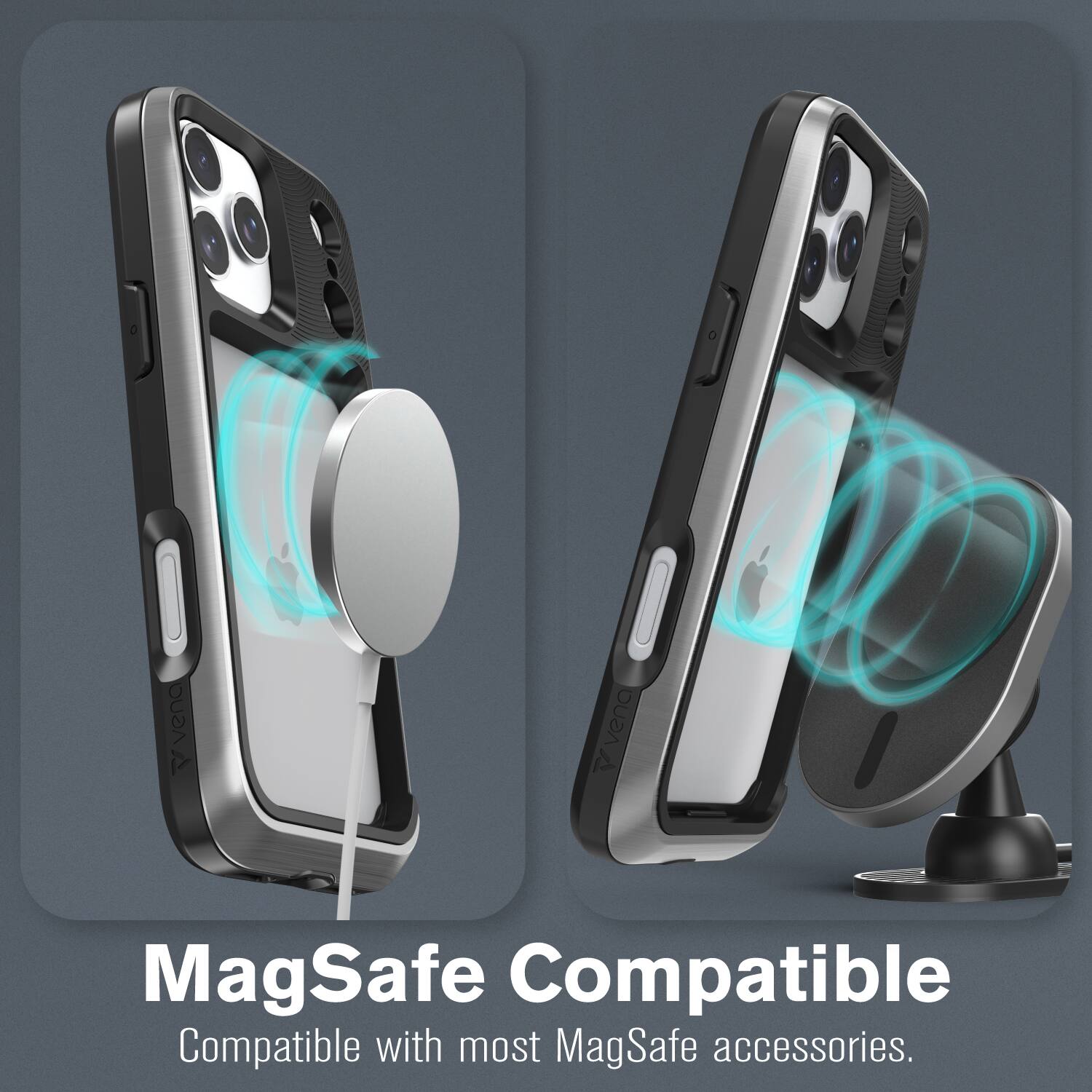 MagSafe Compatible  
Compatible with most MagSafe accessories.