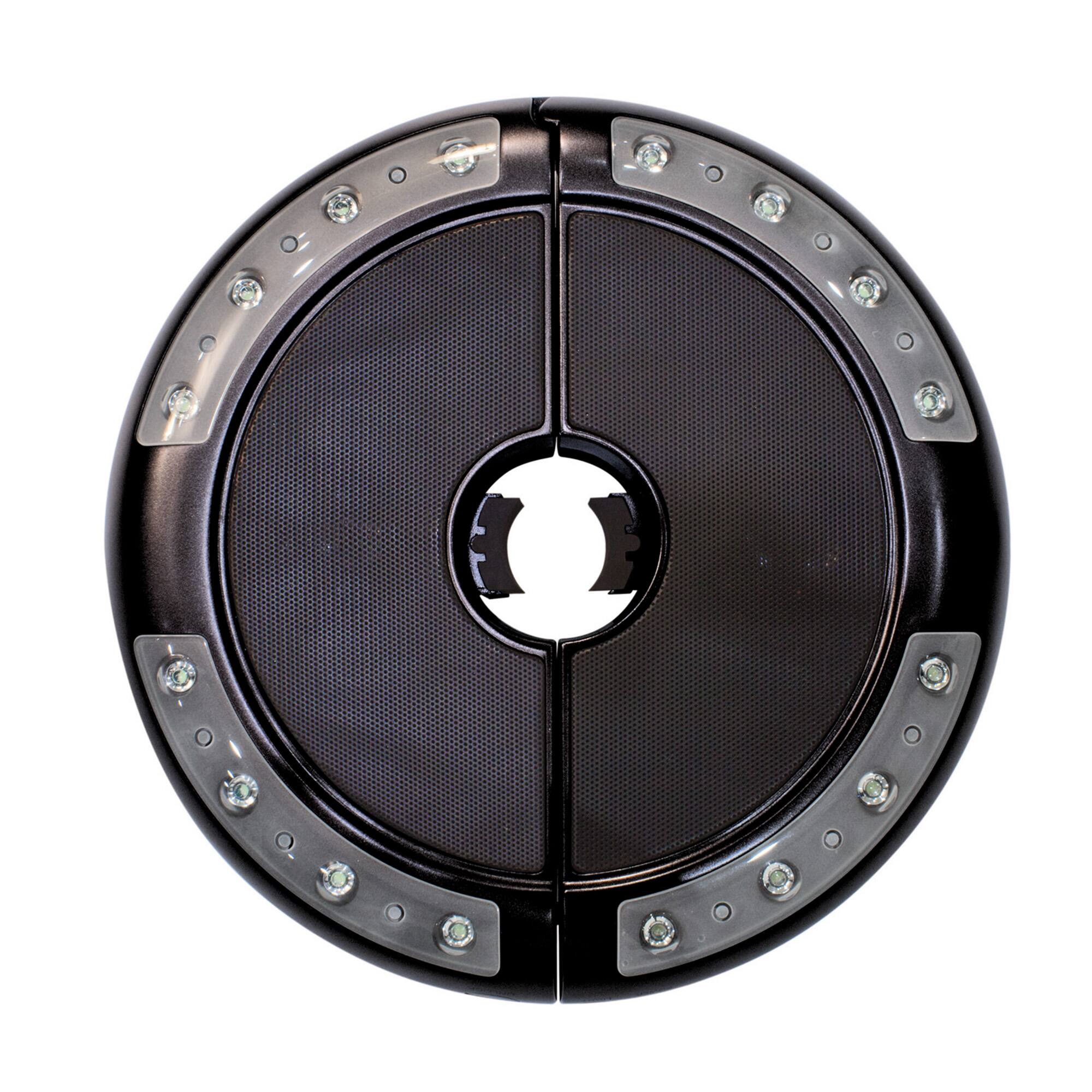 Front. Mondawe - 9.76" Round Umbrella Light with Bluetooth Speaker 16 LED Lights - Black.