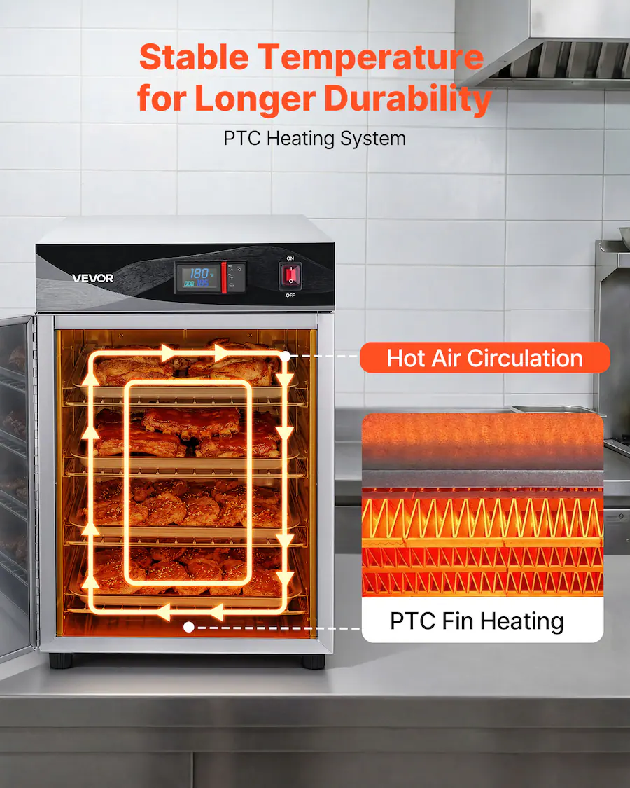 Single Backing Box VEVOR Electric Hot Box Food Warmer, 4 Tier Commercial Warming Cabinet ...