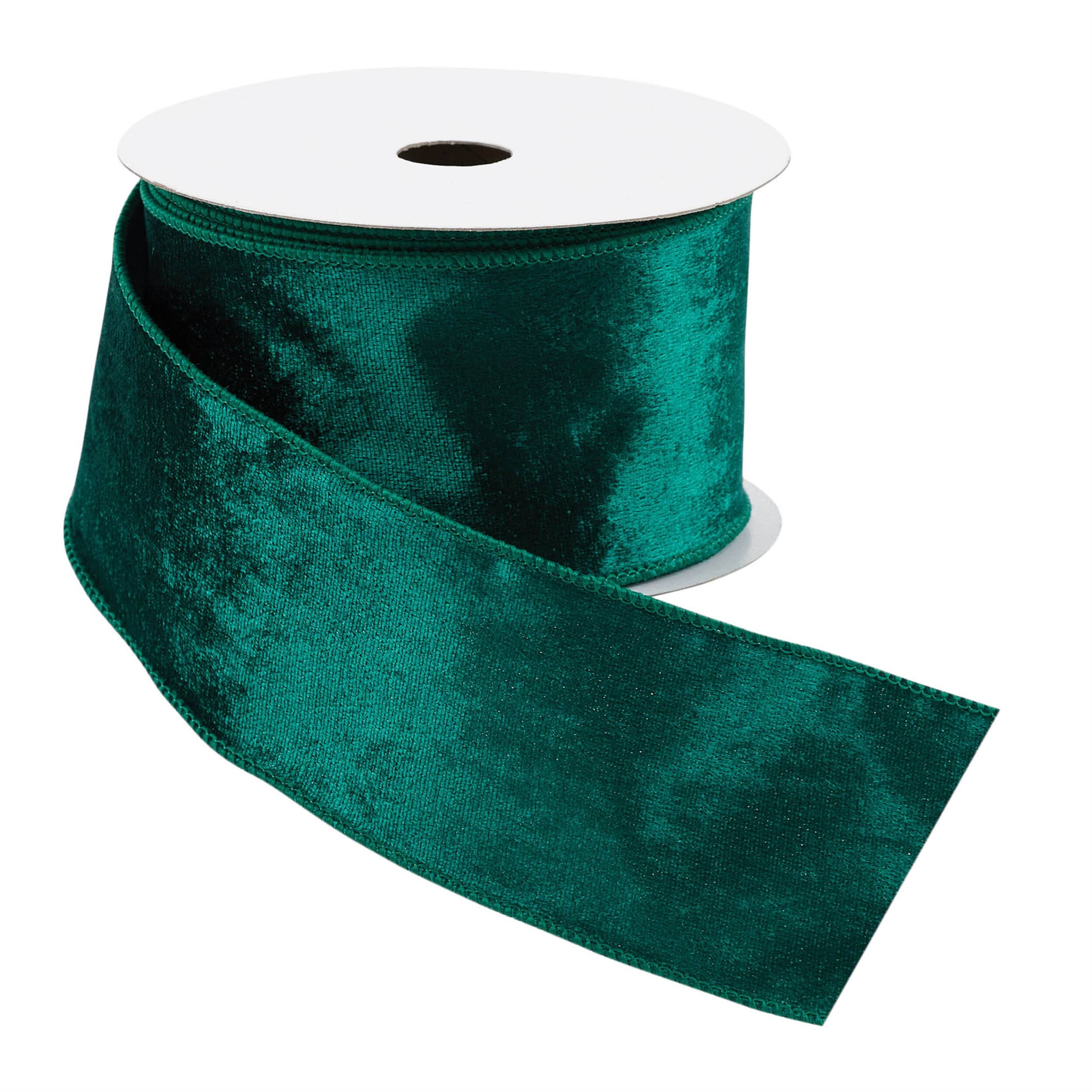 Angle. BreeBe - Teal Blue Wired Ribbon 2.5" x 10 Yds. - Blue, Green.