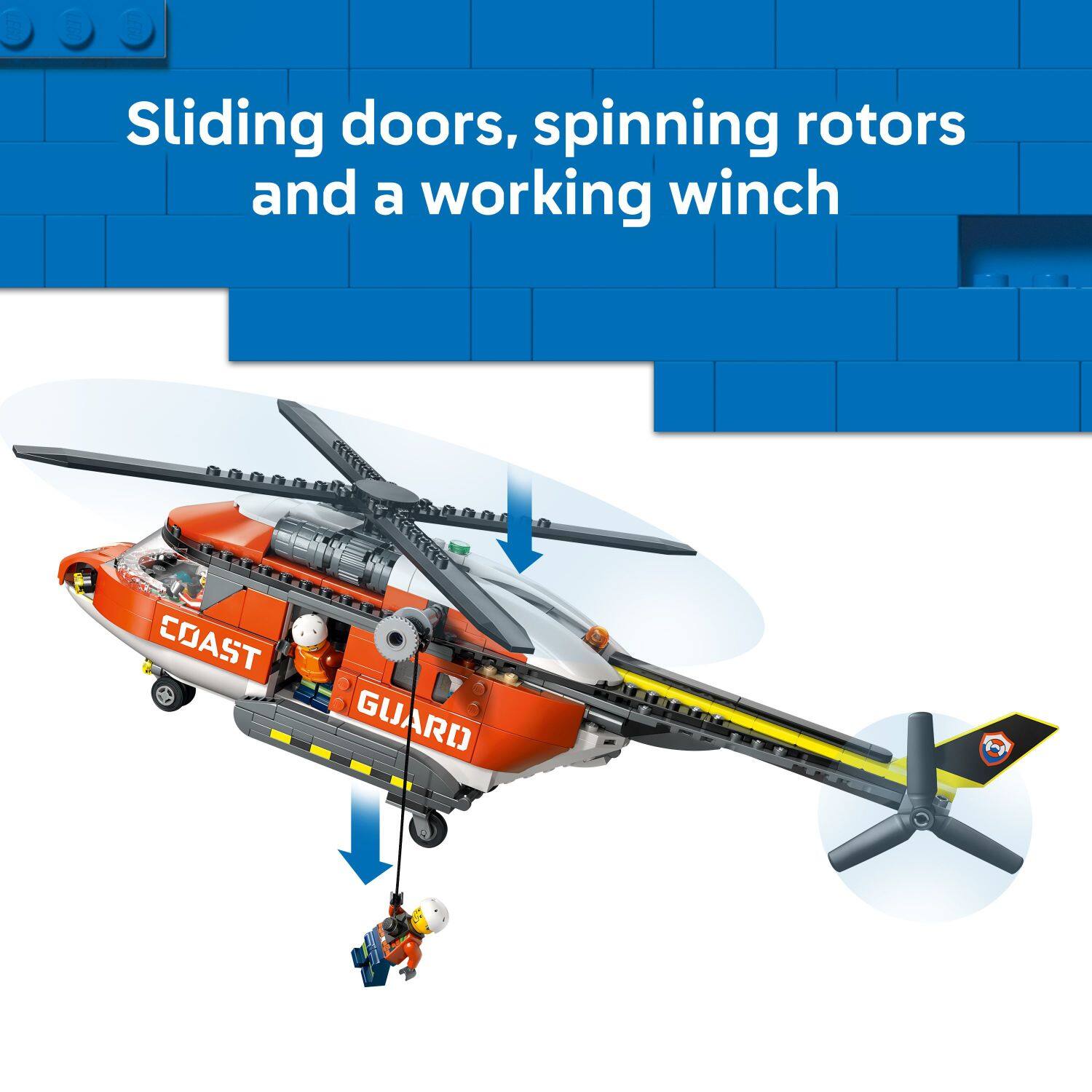Sliding doors, spinning rotors and a working winch